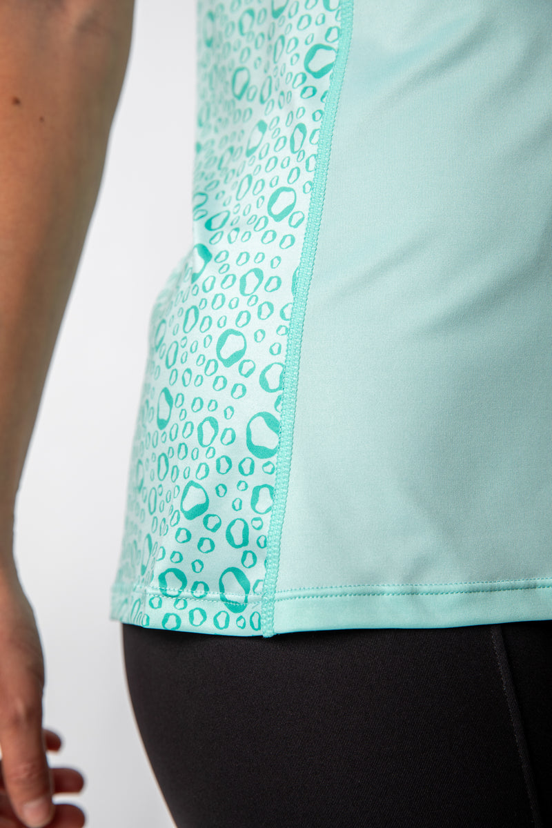 Polera deportiva cuello redondo Mujer - color Verde Agua