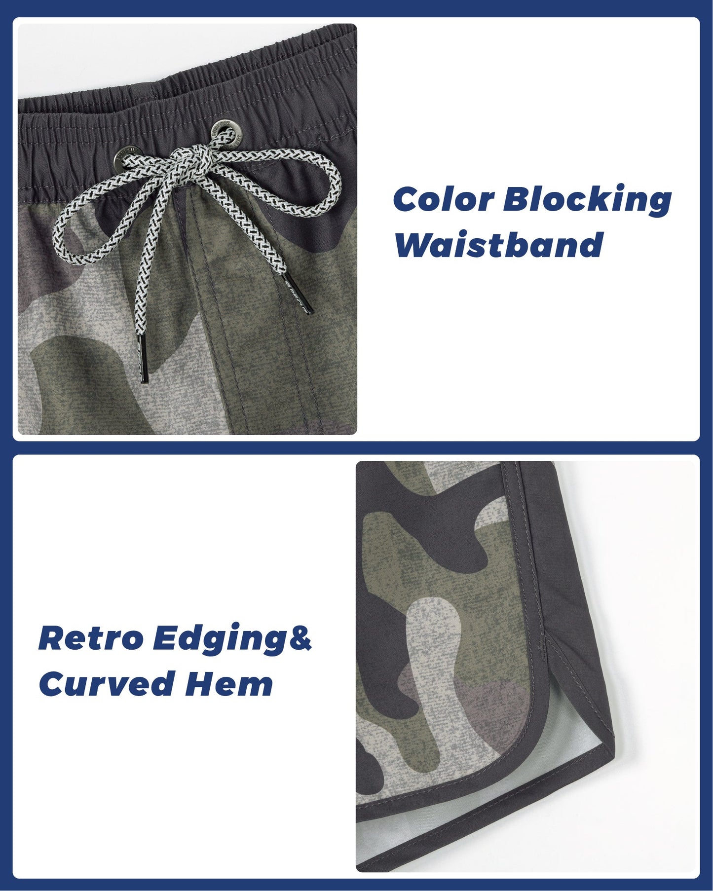 Traje de baño Hombre - Diseño estampado camuflaje vintage - secado rápido