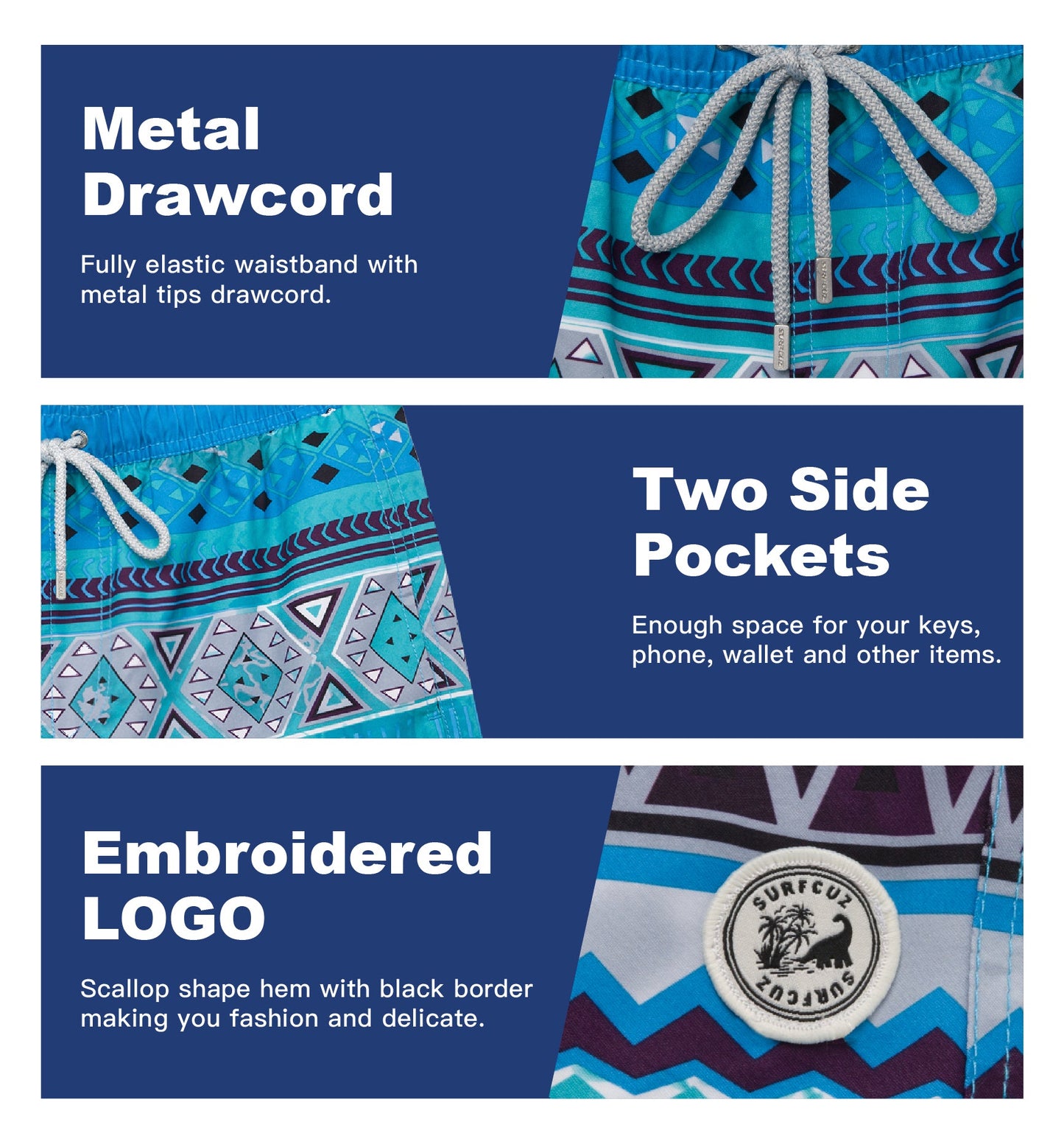 Traje de baño Hombre - Diseño estampado tribal - secado rápido