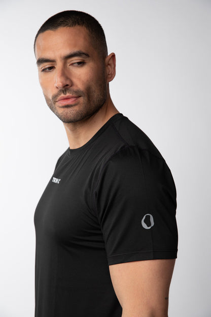 Polera cuello redondo básico Hombre - Negro