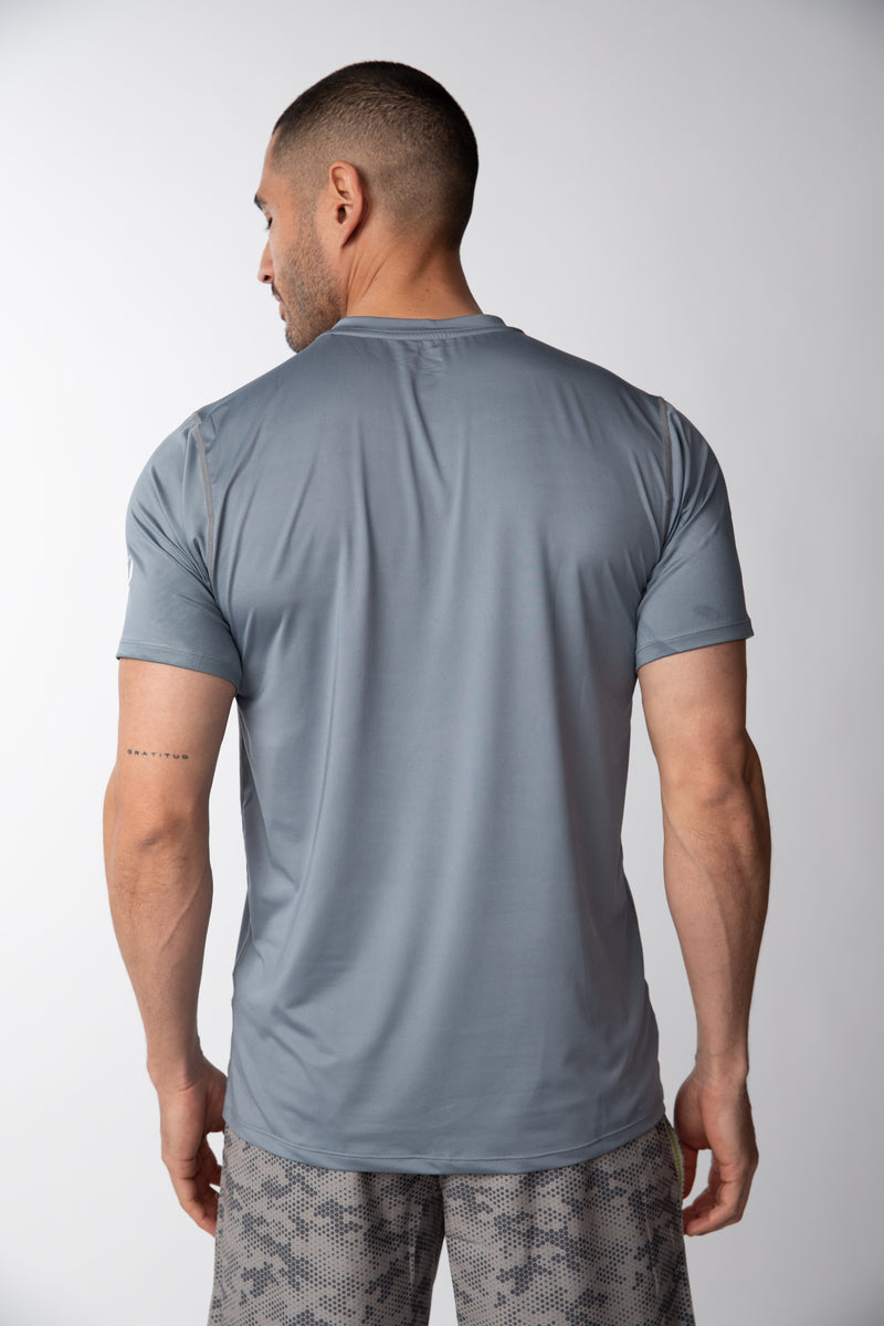 Polera cuello redondo básico Hombre - Gris