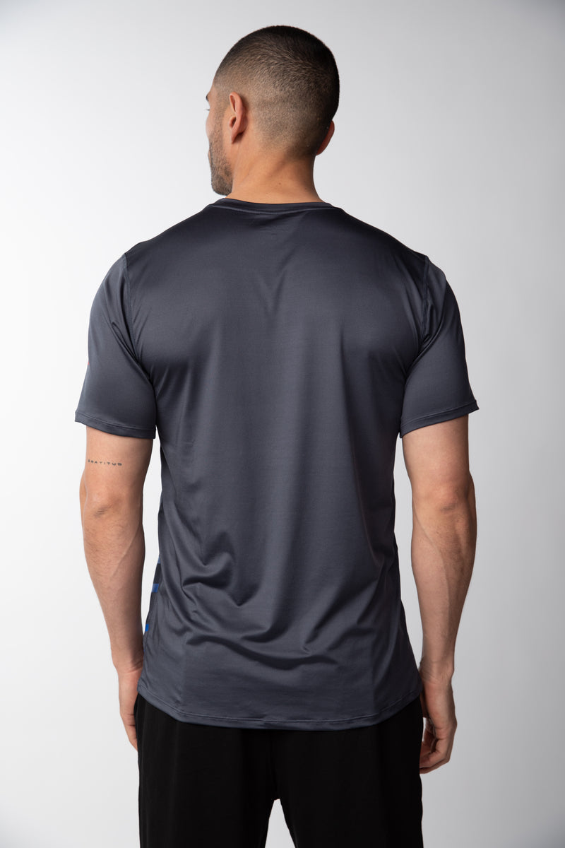 Polera deportiva estampada Hombre - Charcoal