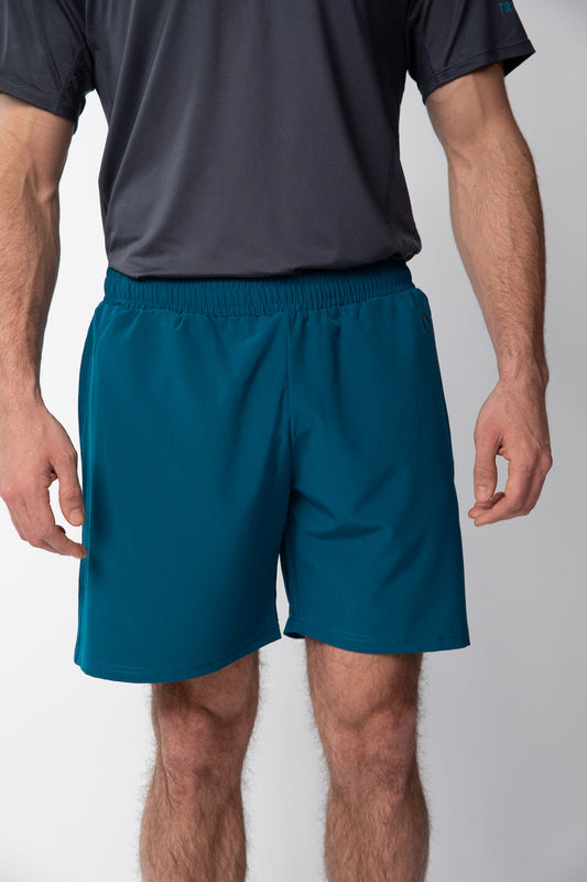 Short de Running Liso 2 en 1 Hombre - Azul Petroleo