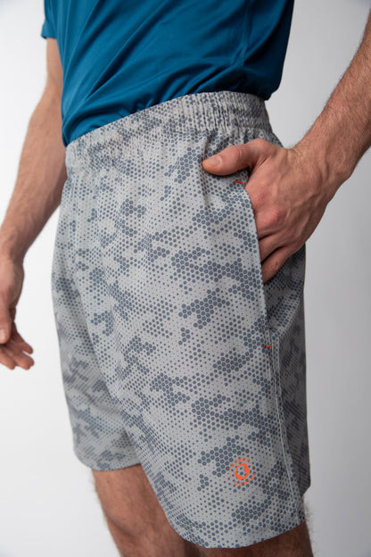 Short de Running Camuflado s/malla Hombre - Gris