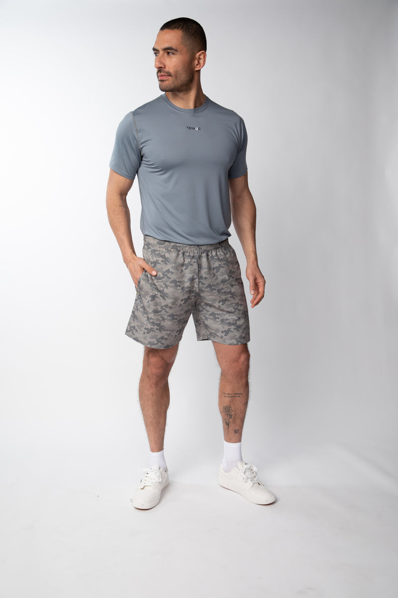 Short de Running Camuflado s/malla Hombre - Verde Olivo