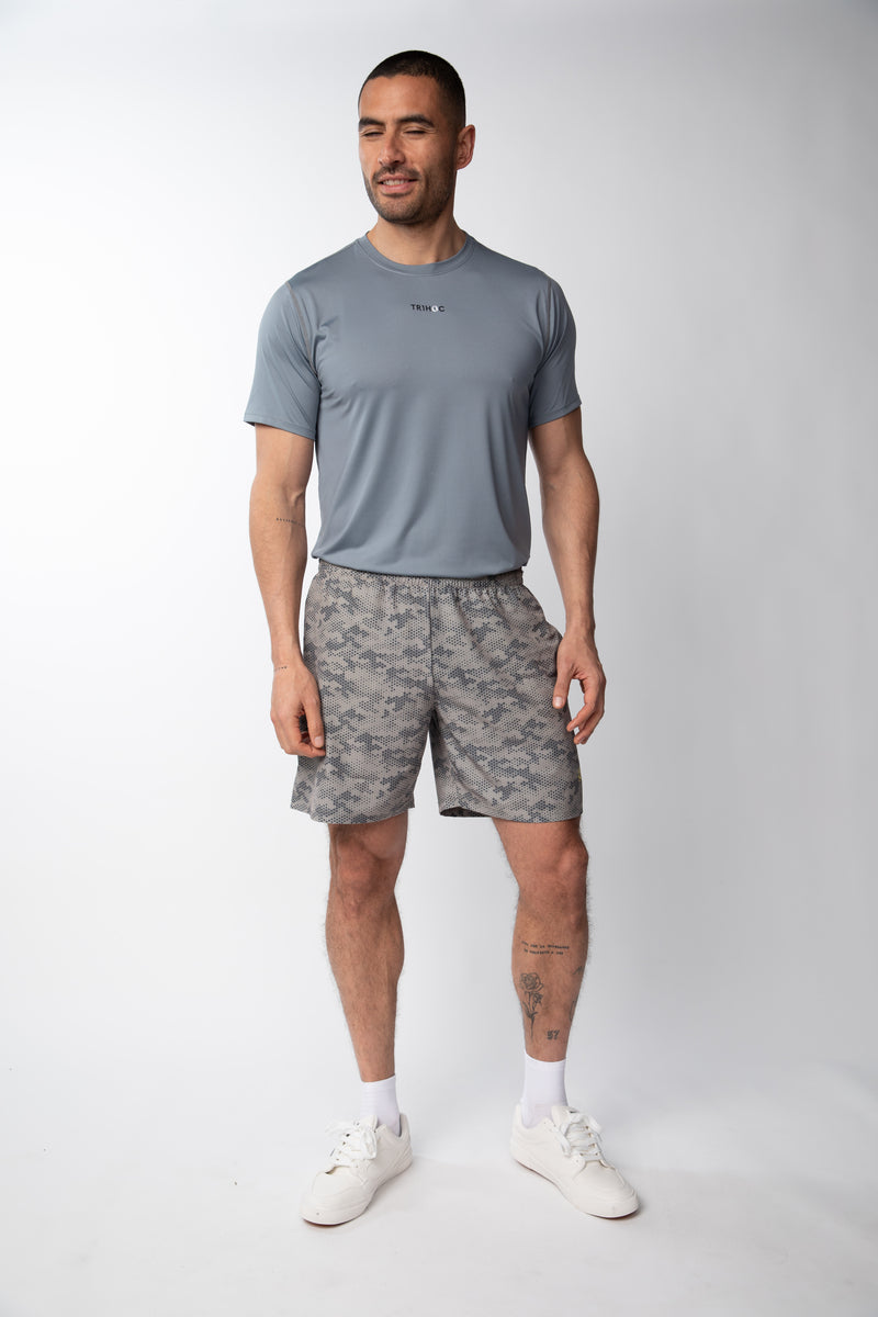 Short de Running Camuflado s/malla Hombre - Verde Olivo