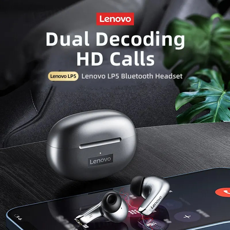 Lenovo LP5 Auriculares Inalámbricos Bluetooth HiFi Deportivos Impermeable