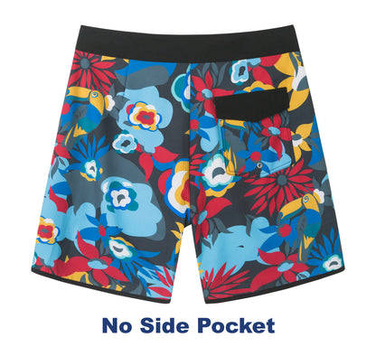 Traje de Baño Hombre estilo Boardshort - Diseño Tucan - Color Azul