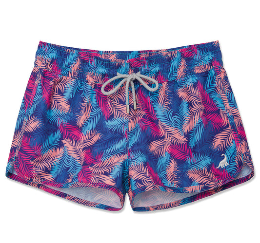 Boardshort Mujer Tiro corto diseño Hojas tropicales - Secado Rápido