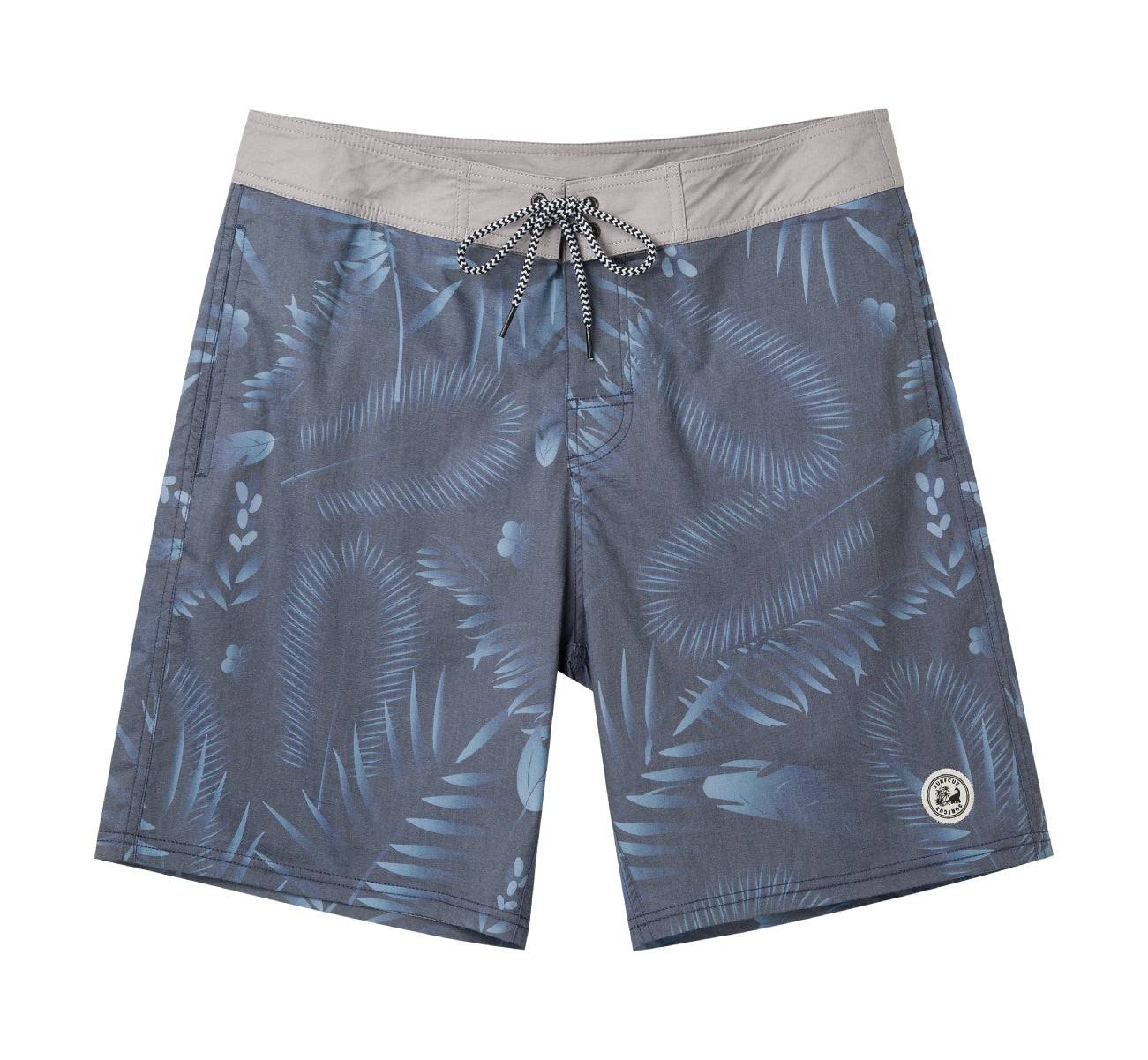 Traje de Baño Hombre estilo Boardshort - Diseño Flores Tropicales - Color Azul